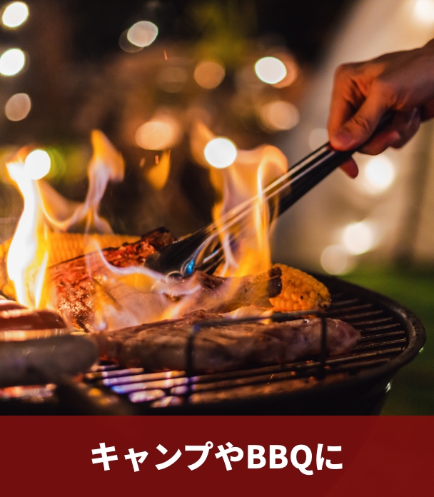 キャンプやBBQに